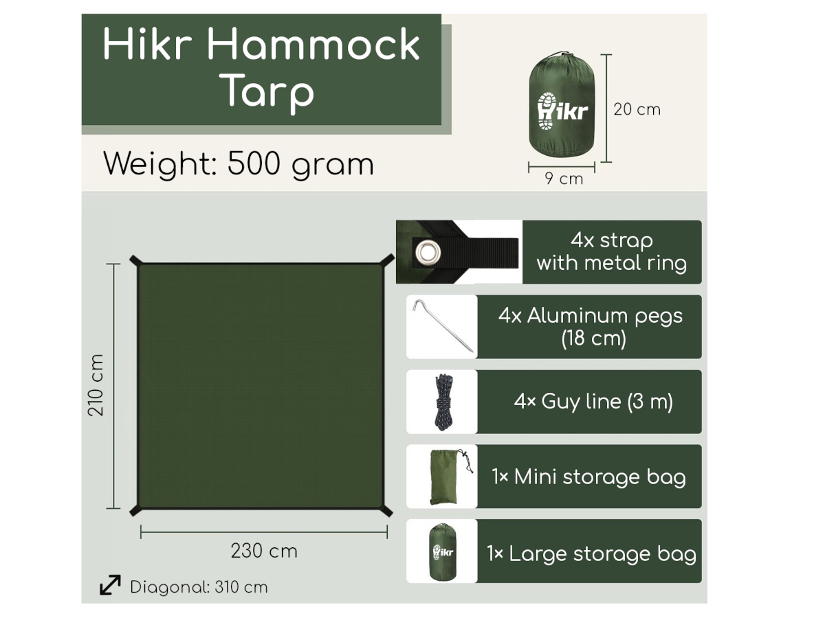 Hikr 210 x 230 cm tarp - Brown