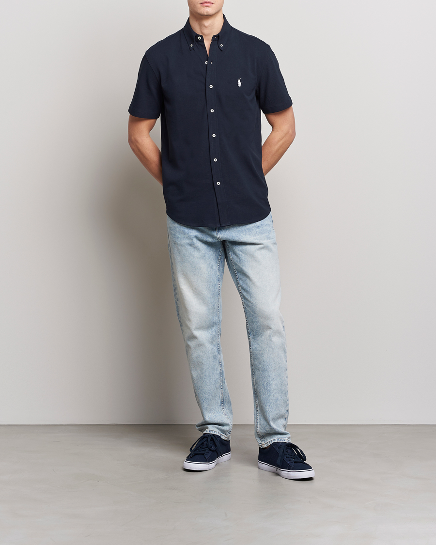 Polo Ralph Lauren Featherweight Mesh Short Sleeve Shirt Aviator Navy