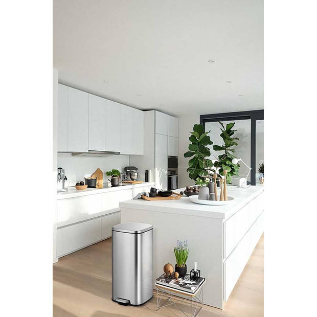 EKO Stella Prullenbak - 30 liter - Mat RVS