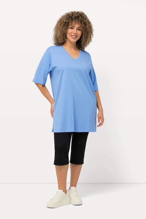 T-Shirt, V-Ausschnitt, Relaxed, Halbarm