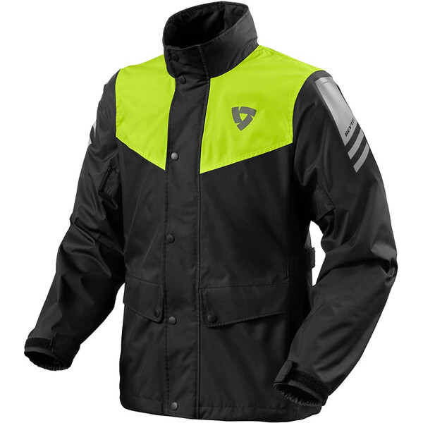 Rev'it - Veste pluie Nitric 4 H2O Noir / Jaune fluo
