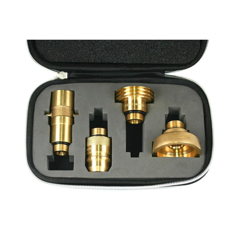 2x ALUGAS Tankflasche 33L mit 80% Multiventil & Tankadapter + Verbindungsset, Einbauset (Halter, HK Flach, Sinter-Filter, Schnellkupplung)