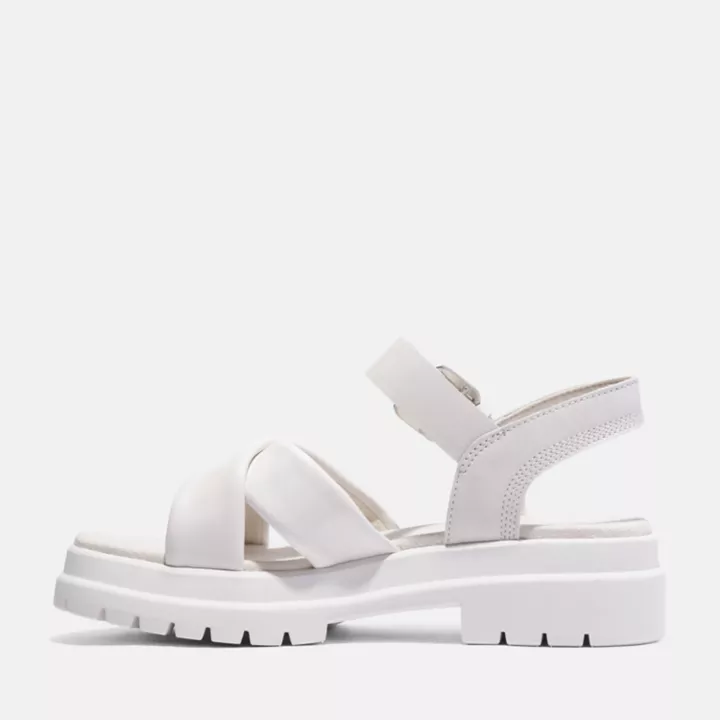 Sandale à brides croisées London Vibe pour femme en blanc