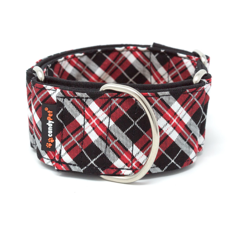 Coleira Martingale candyPet® para Cães - Modelo Xadrez, EXTRA LARGA