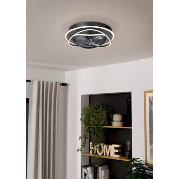 Eglo plafondventilator Namori met lamp 36W zwart