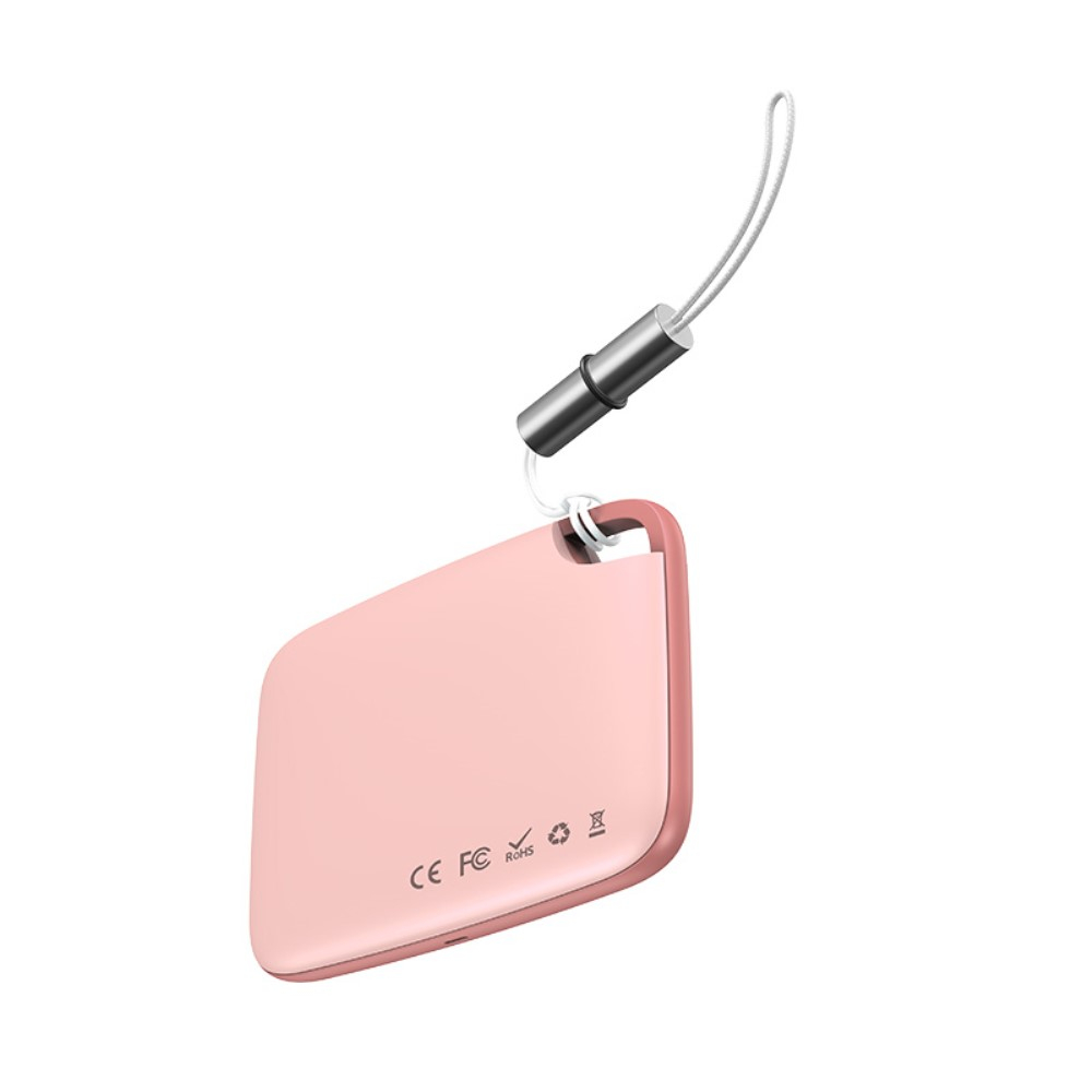T2 Rope Bluetooth Keyfinder Smart Tracker mit Zwei-Wege Alarm für iOS / Android (Batteriebetrieben)   Schlaufe - Rosa