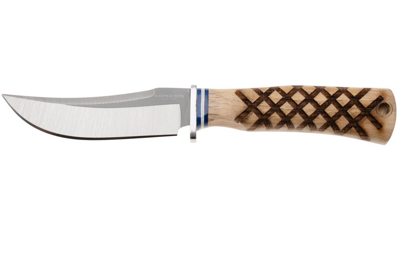 Condor Woodspirit Hiker CTK826-1.1SK, Satin Sandvik 14C28N, American Hickory, vaststaand mes, Jason Breeden design