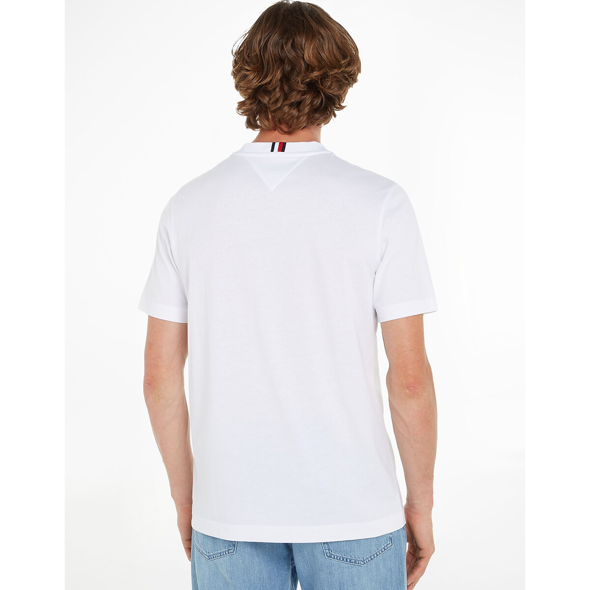 TOMMY HILFIGER<br>Camiseta de gola redonda com logotipo monograma