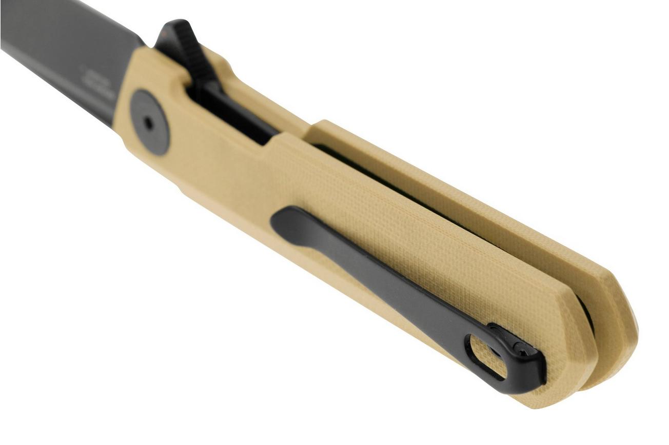 Bestechman Mini Dundee BMK03I Black PVD Khaki G10, zakmes, Ostap Hel Design