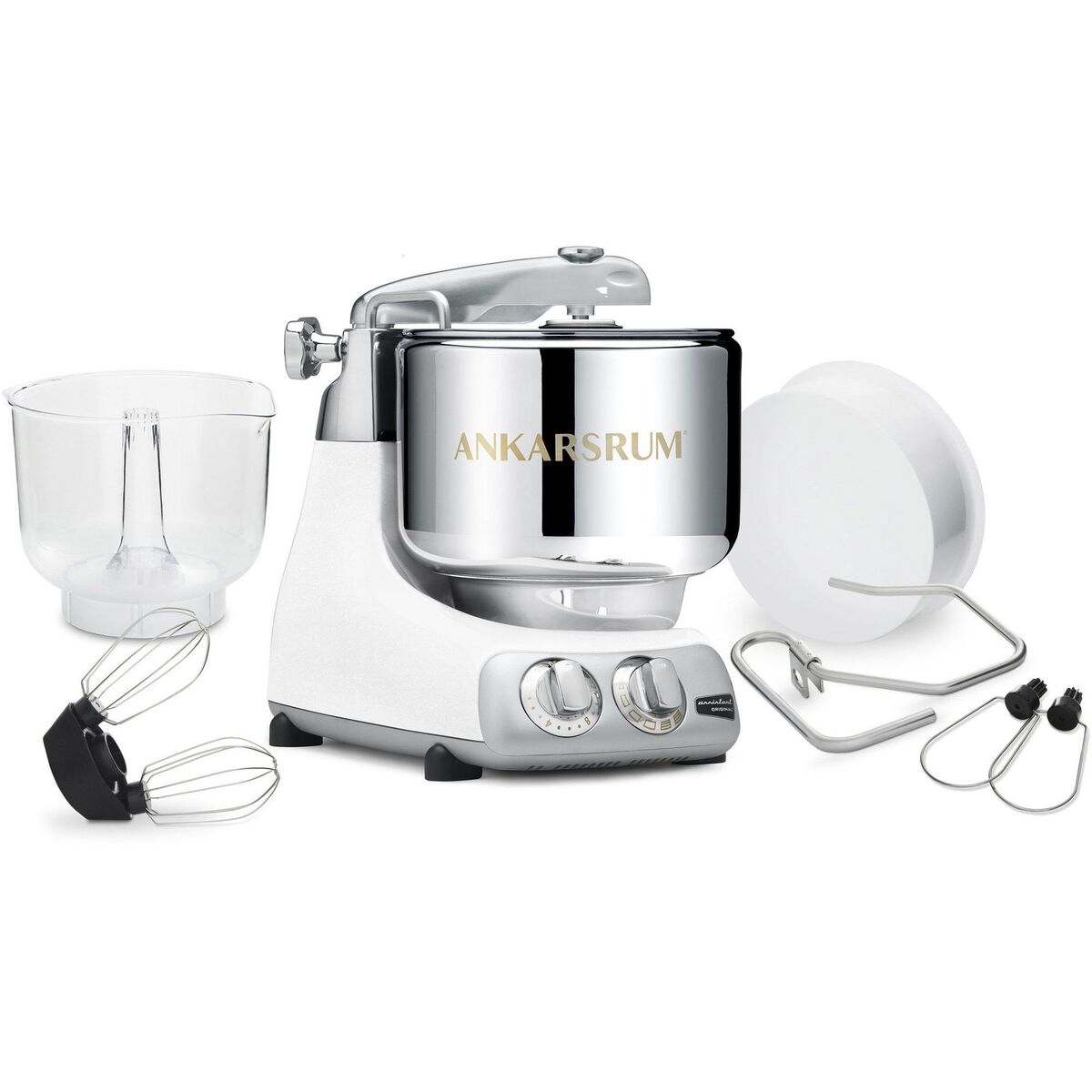 AKM 6230 kjøkkenmaskin med iskremmaskin, glossy white