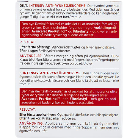 Anti-rynke øjencreme m. pro-retinol og fibrelastyl