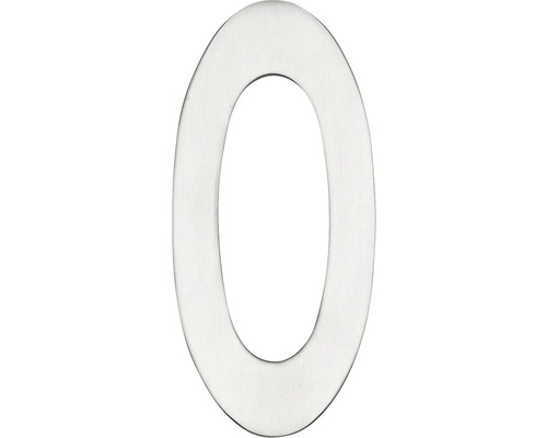 Huisnummer Intersteel 0 150x3 mm roestvrij staal