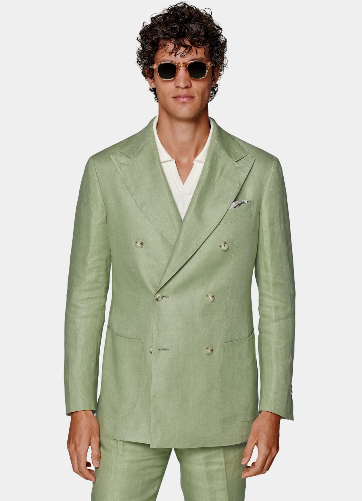 Costume Havana coupe Tailored vert clair