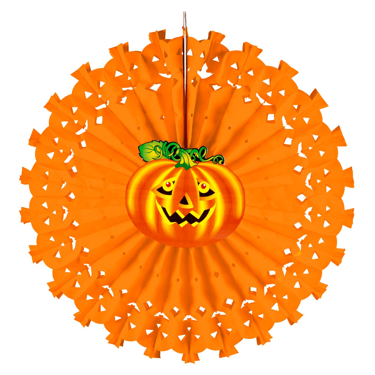 Halloween Waaier Oranje Pompoen 50cm