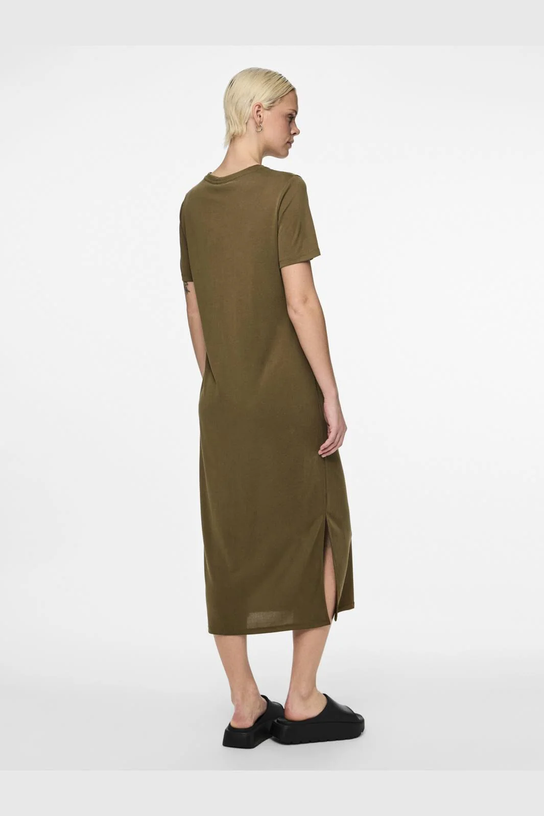 Pieces Pcanora Ss O-Neck Midi Knot Dress 4578544 beech