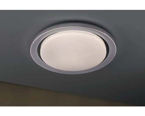 Dimbare LED-lamp 40W 2800 lm 2700-6500 K Ø 45 cm SpacyColor frameloos chroom/wit + afstandsbediening + RGB + sterrenhemel