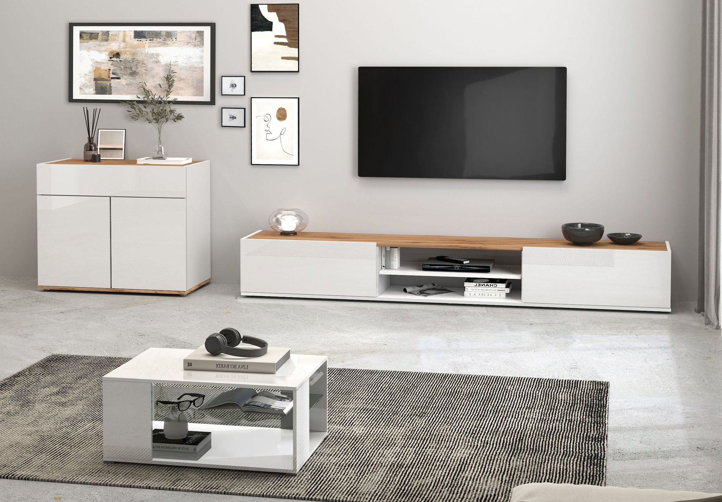 INOSIGN Sideboard »Garda, Kommode, Schrank, 2 Türen, 1 Schublade, Made in Italy« 2 Türen, 1 Schublade,grifflos  Breite 80,9 cm
