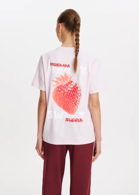 T-shirt met print berrysweet roze (ROS.L)