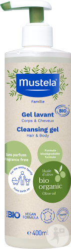 Mustela Bio Gel Lavant Sans Parfum Flacon Pompe 400ml