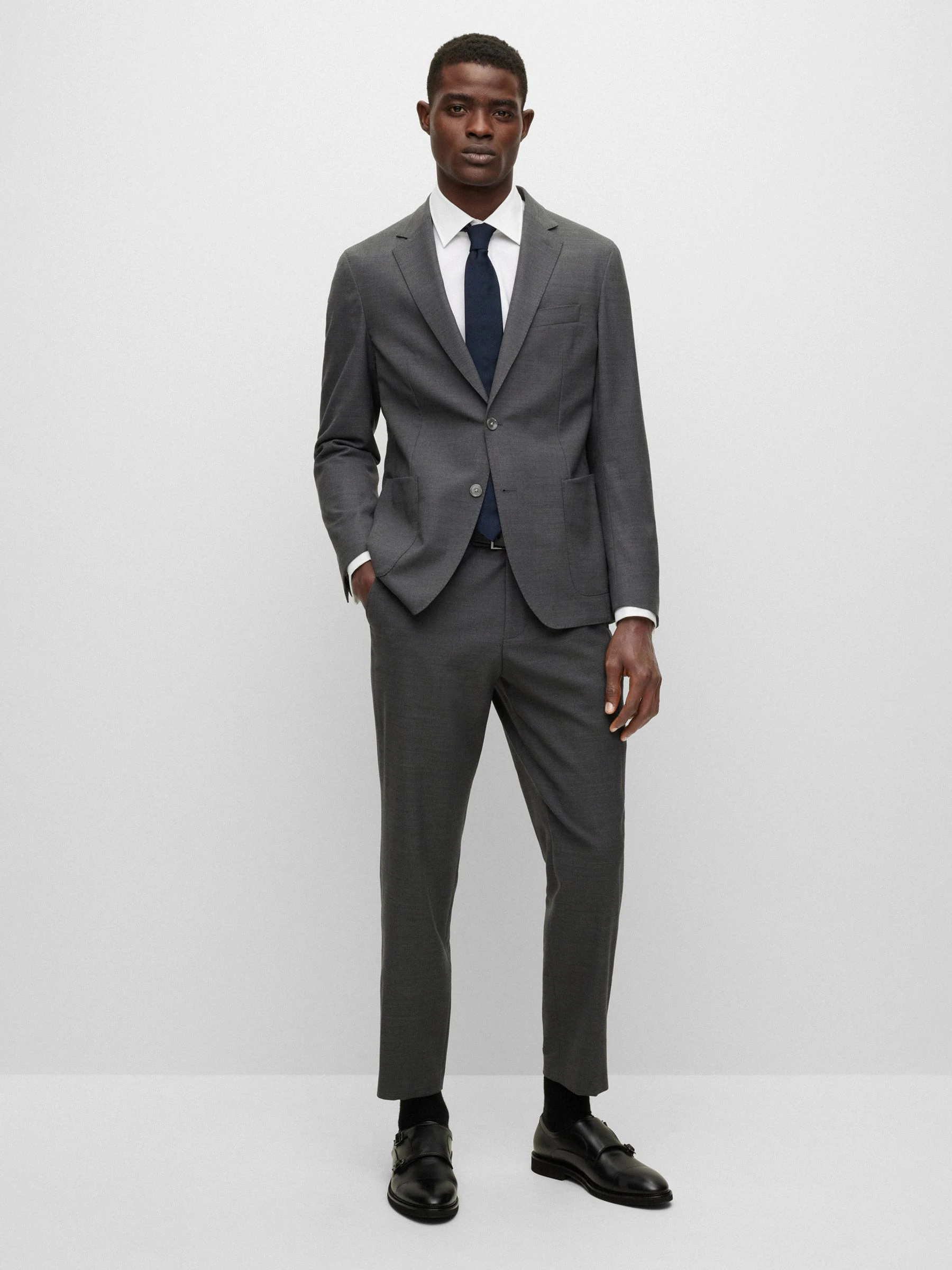 BOSS Slim-Fit Stretch Poplin Oxford Shirt