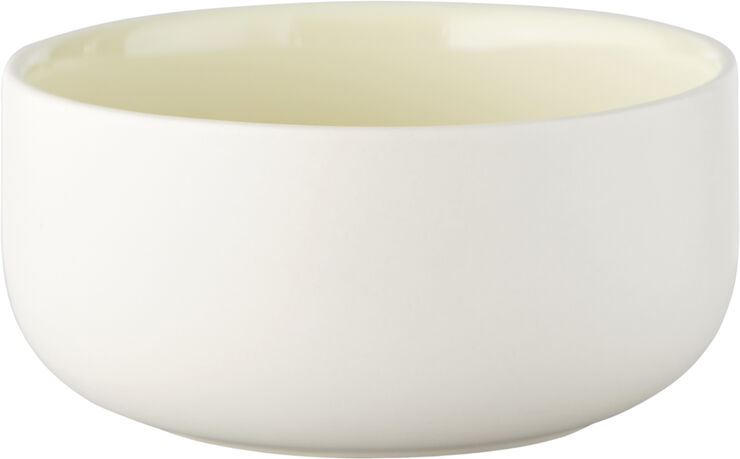 Studio About BOWL, MEDIUM, 2 PCS, CLAY IVORY, GLAZE LIGHT YELLOW, 12565IY 193