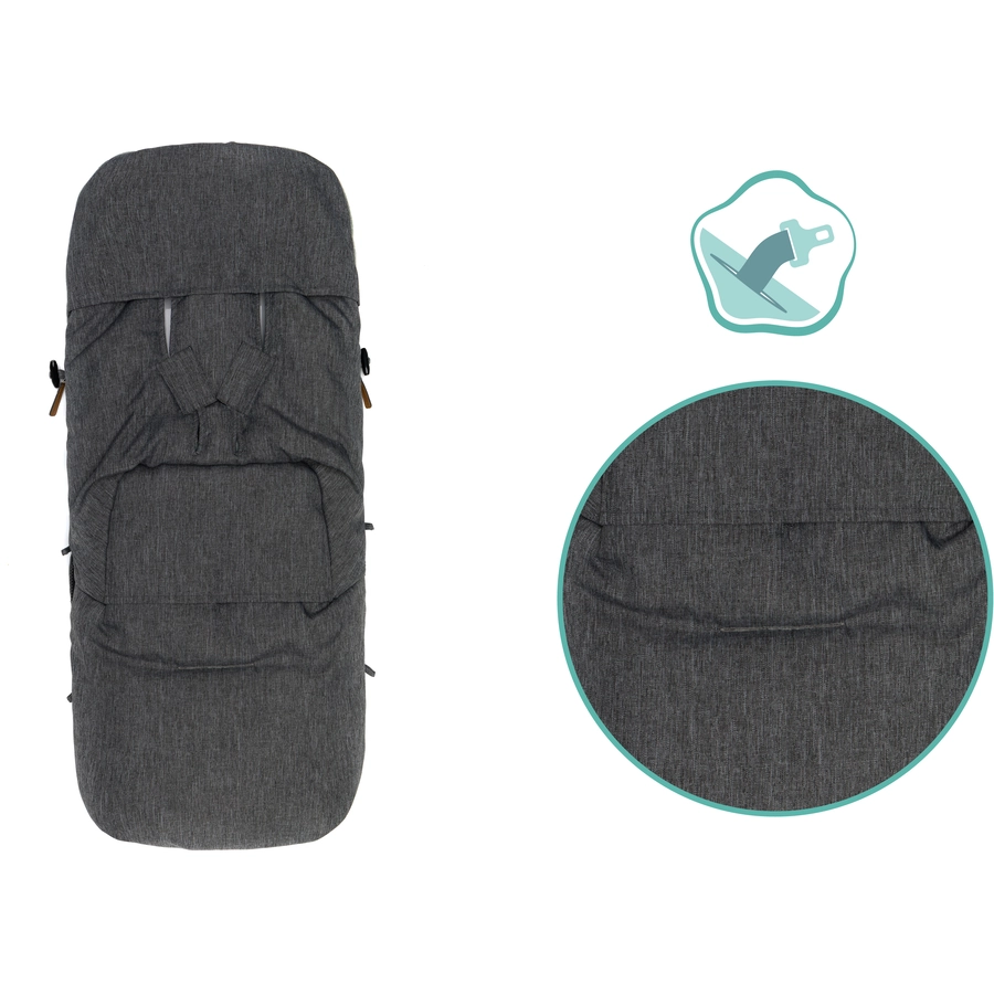fillikid Winterfußsack Kinley Melange Hellgrau