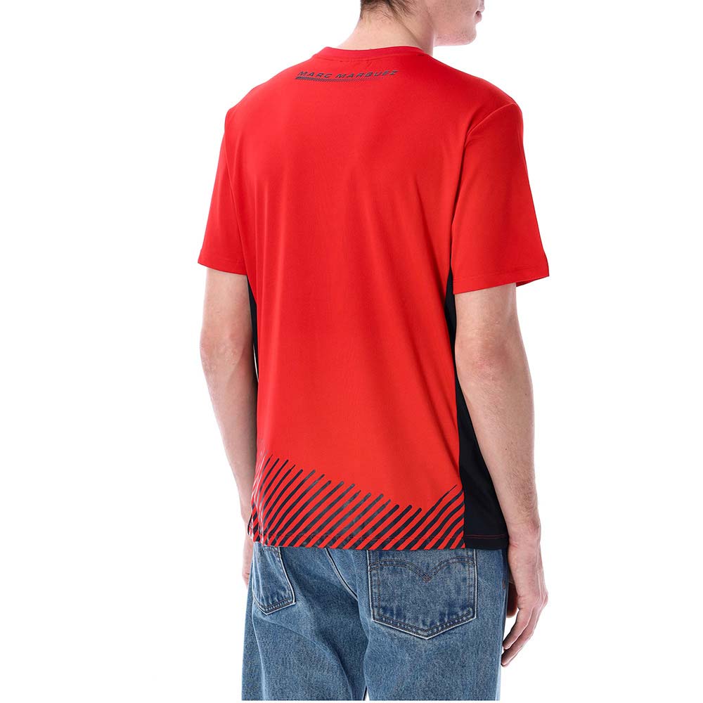 marc marquez - T-shirt 93 Technical and Stripes Bleu / Rouge