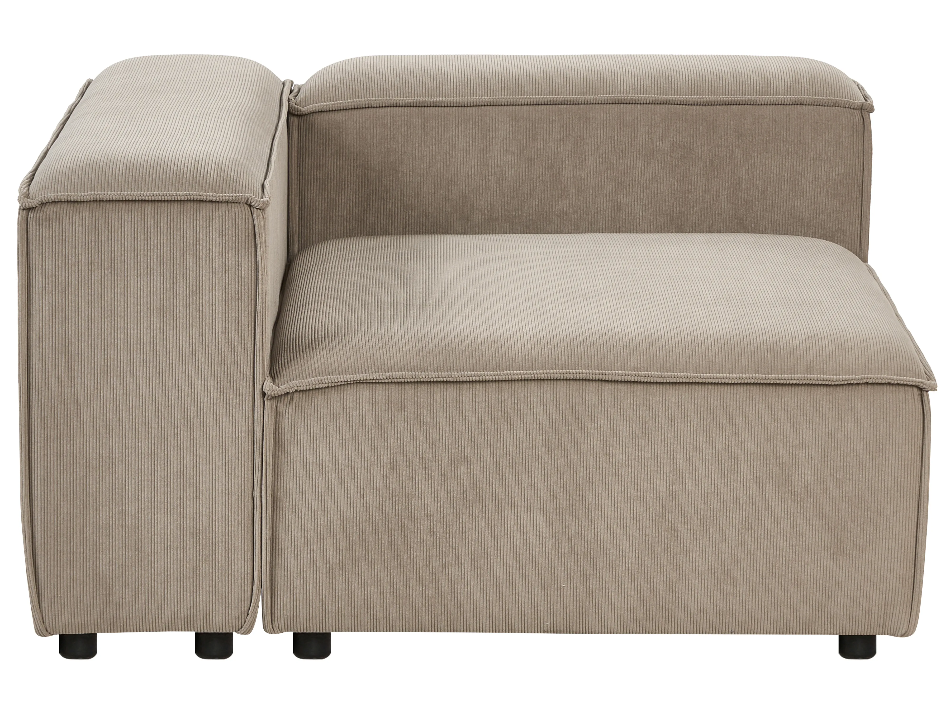 Modulaire hoekbank 3-zits ARDAL Corduroy Lichtbruin met ottomaan linkszijdig