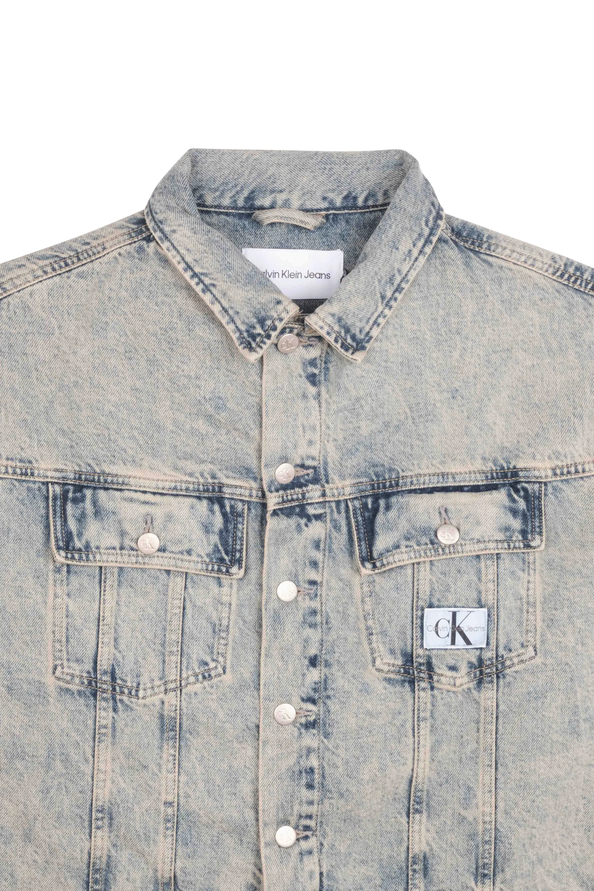 CALVIN KLEIN JEANS Veste BOXY DENIM JACKET Bleu