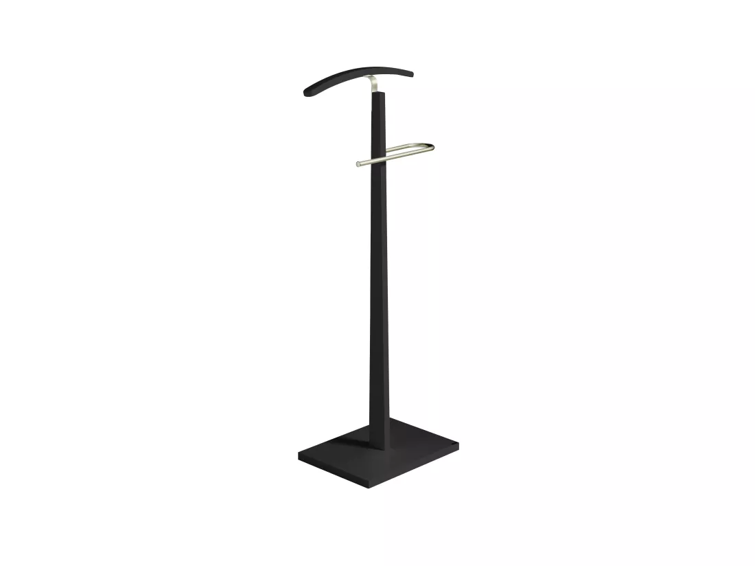 Valet de nuit - H114cm x L48cm x P28cm - hêtre massif noir - Smart