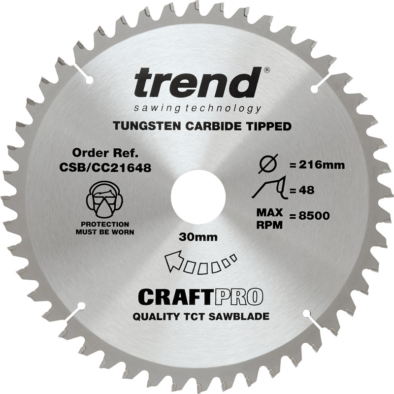 Trend Crosscut cirkelzaagblad 216x30x2,6mm 48T