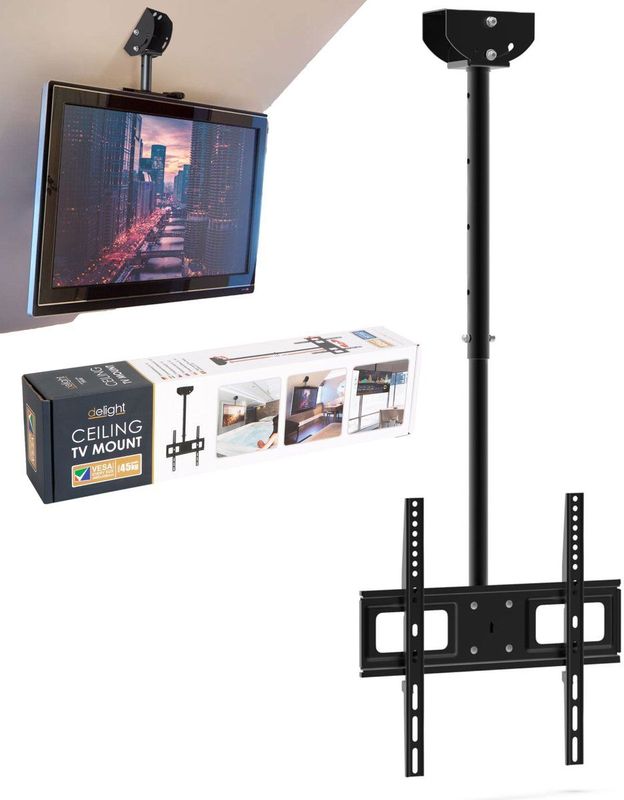 TV Beugel - Plafondbeugel - Zwart - 32-55 inch - VESA 400 x 400 mm - 360° Draaibaar