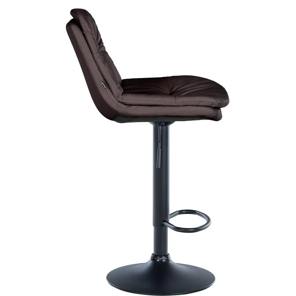 CLP Barkruk Laurel zwart Frame - Kunstleer - bruin