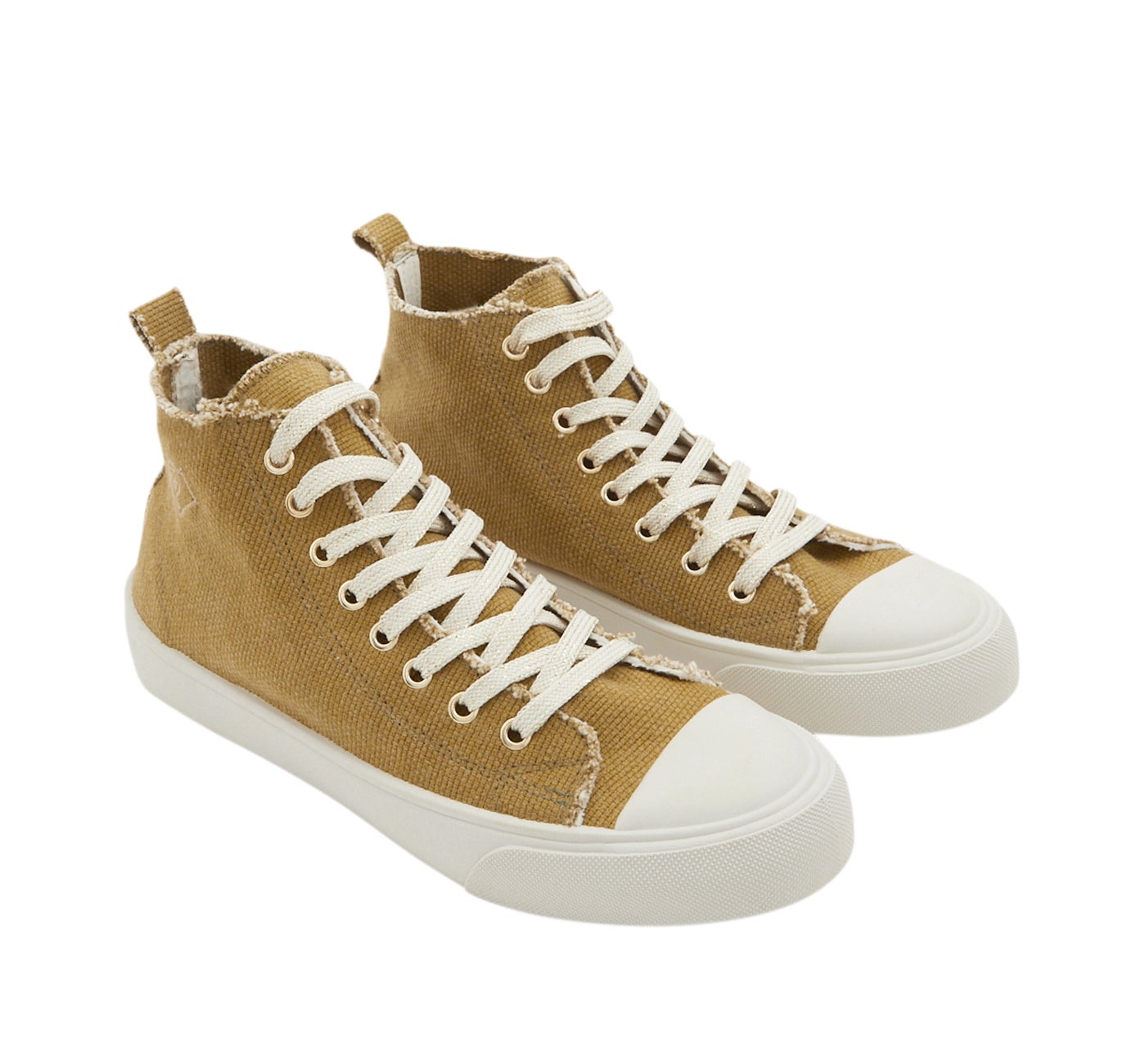 Baskets montantes en toile - Kaki