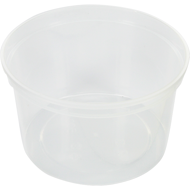 Bak, PP, 500ml, Ø115mm, transparant