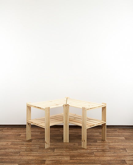 PROREGAL Hoekplank Woodland HxBxD 64 x 80 x 50 cm Plankbelasting 120 kg 2 planken Grenenhout Naturel
