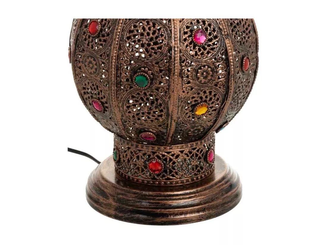 Lampe en métal avec verre acrylique coloré