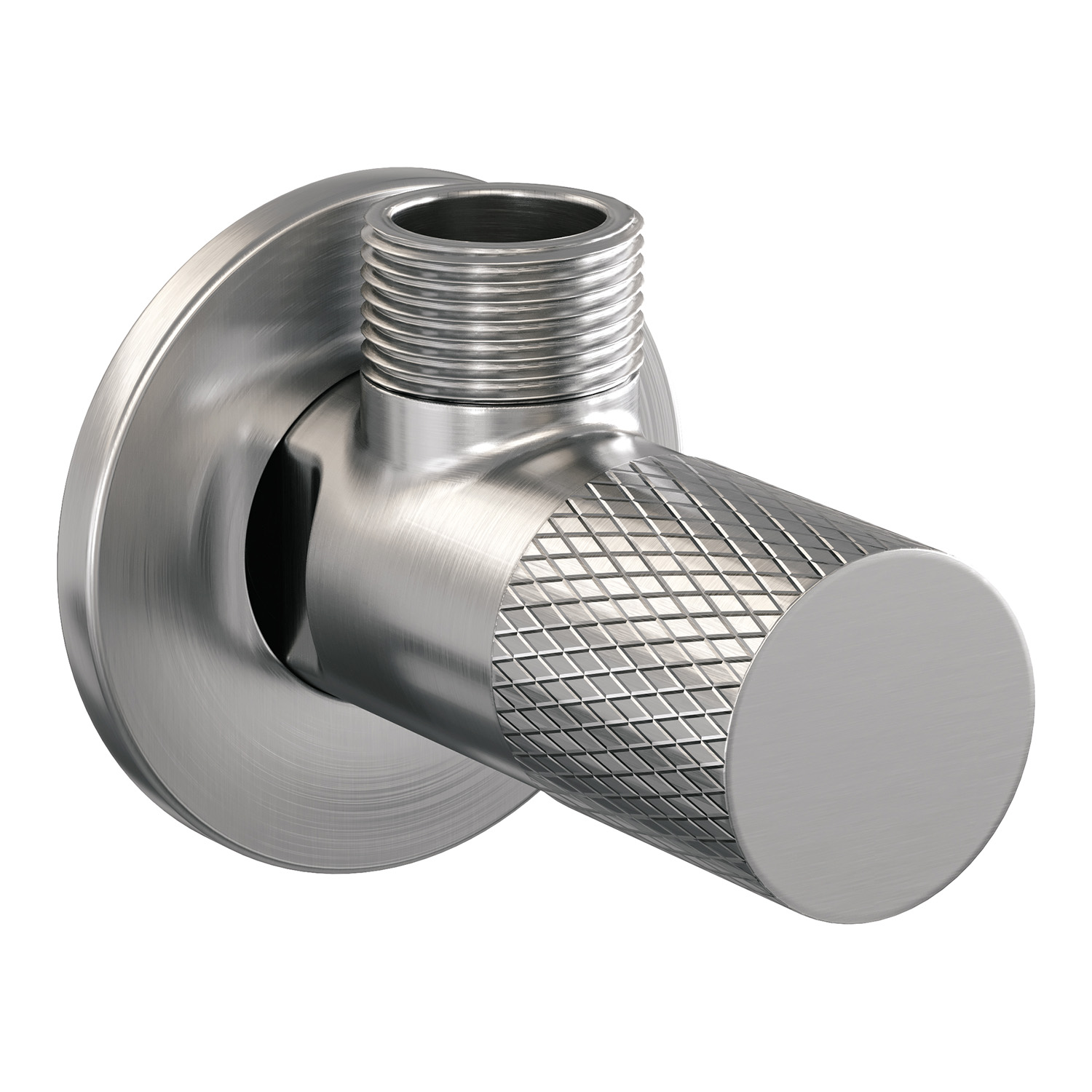 Brauer Brushed Carving hoekstopkraan compleet met slang RVS geborsteld PVD