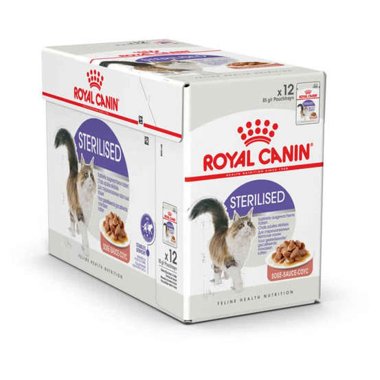 Bouchées sauce chat stérilisé de 1 à 7 ans Sterilised 12x85g