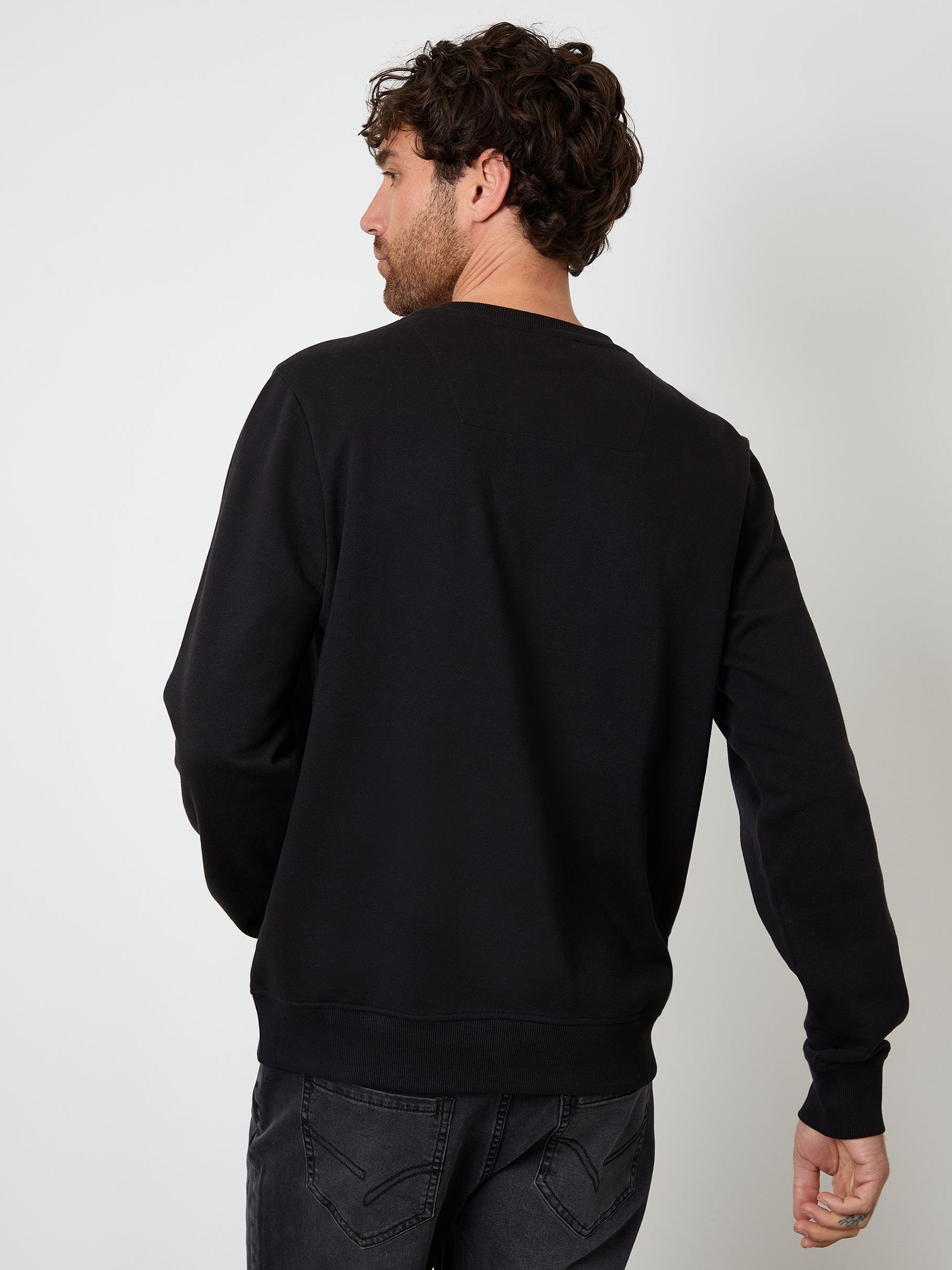 Zwart - Ronde hals - Threadbare Christmas Graphic Print Sweatshirt