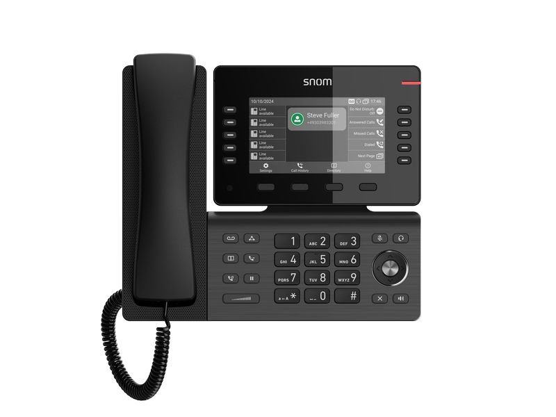 snom Tischtelefon D815W Schwarz Professionelle Telefonie leicht gemacht