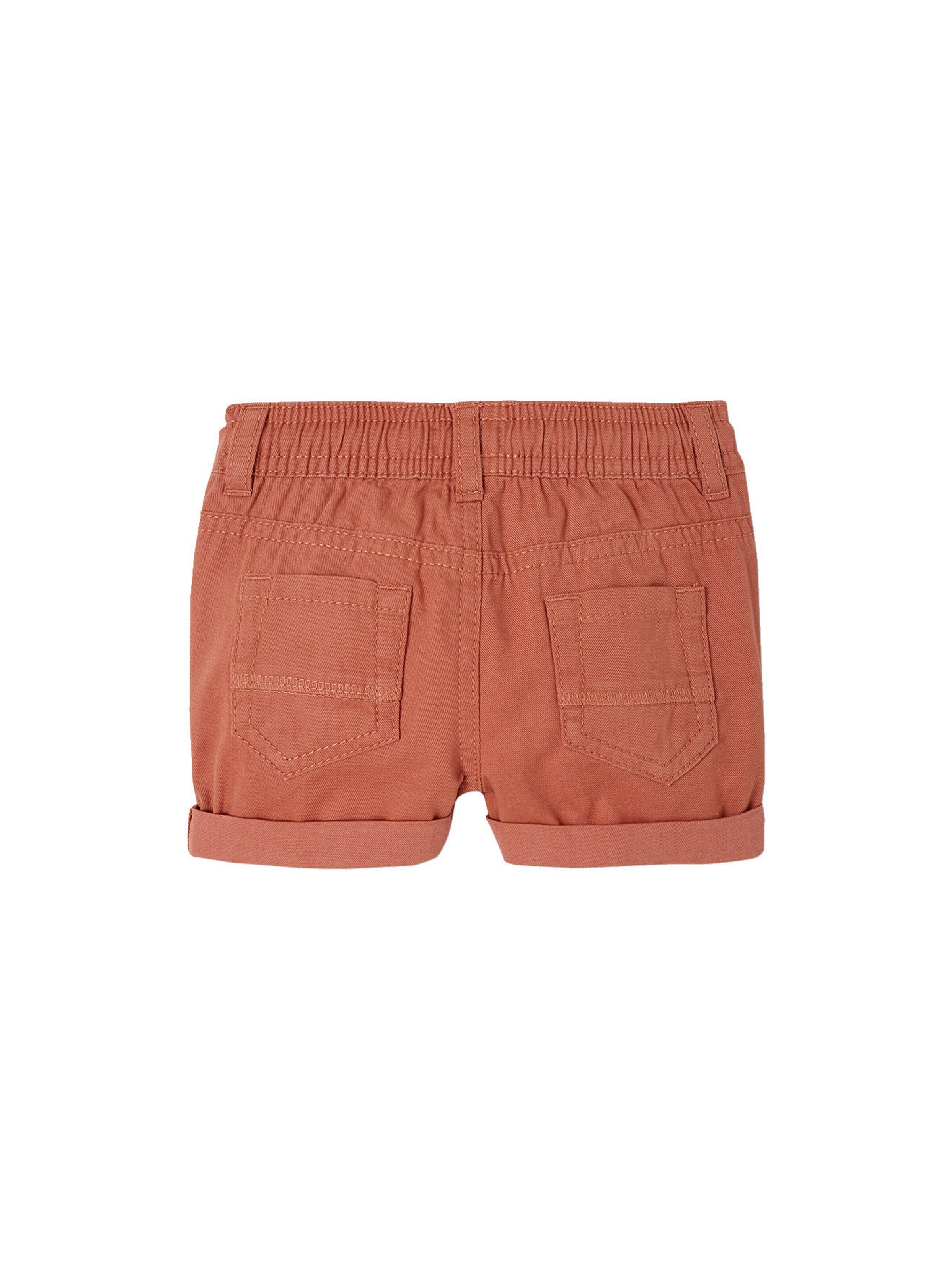 Vertbaudet Jungen Baby Shorts mit Dehnbund terrakotta