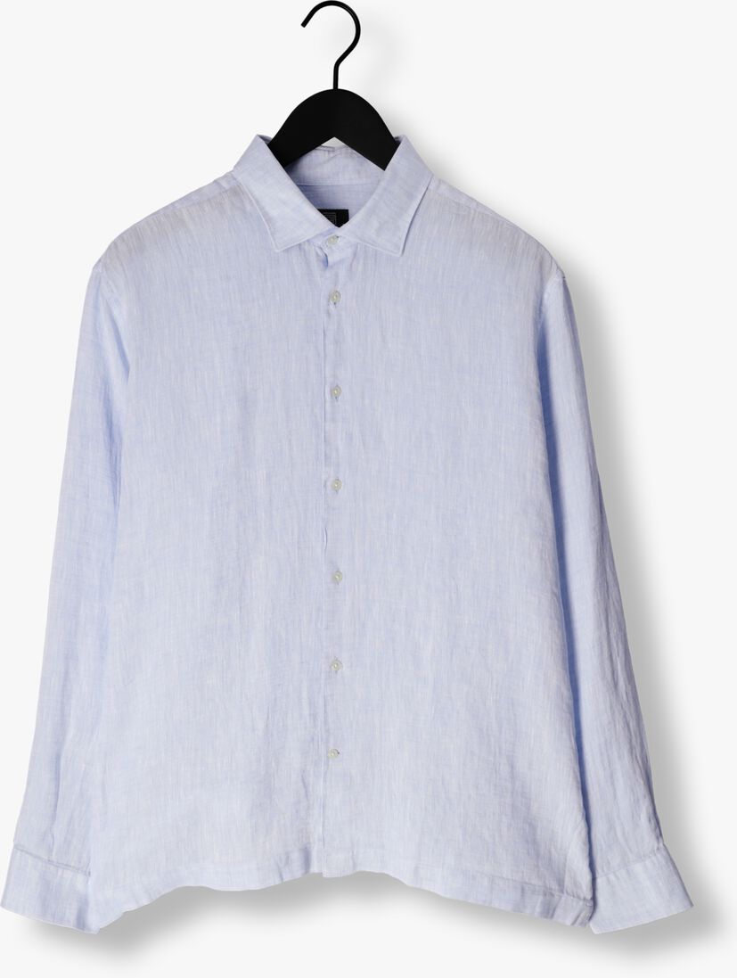 GENTI lichtblauwe genti casual overhemd linnen s7054-1120