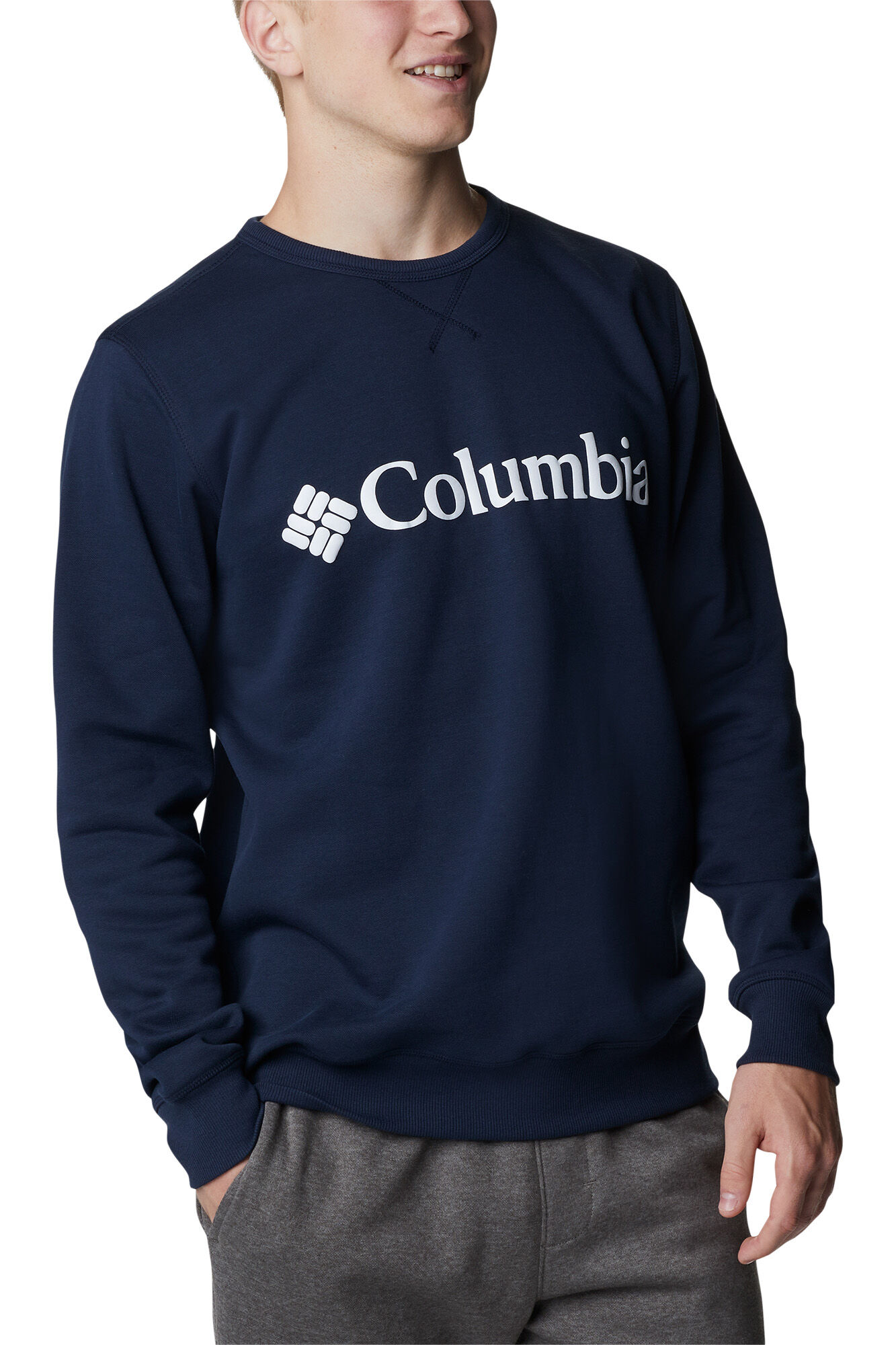 Suéter de gola redonda com logo da Columbia™ - Turquesa