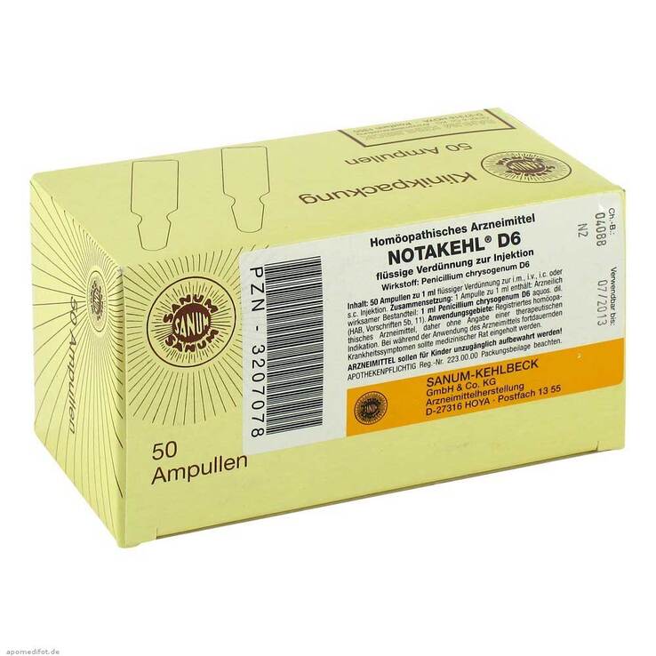 Notakehl D 6 Ampullen, 50X1 ml