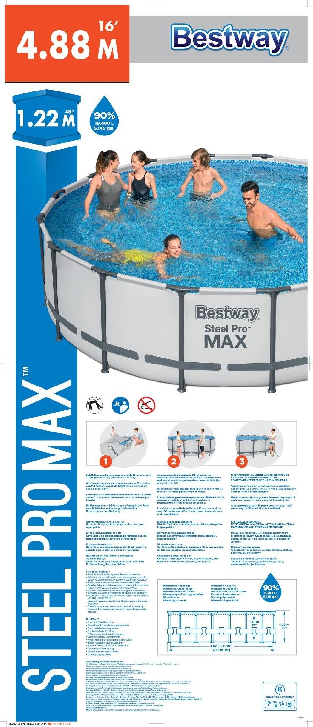 Bestway Zwembad Steel Pro Max Set Rond 488