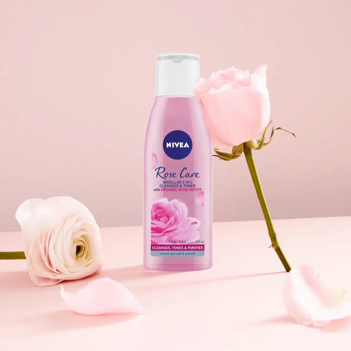 LAIT DÉMAQUILLANT À L'EAU DE ROSE BIO
