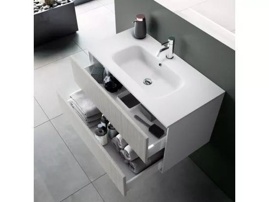 Ensemble de salle de bain 4 pièces IGEA chêne cendré