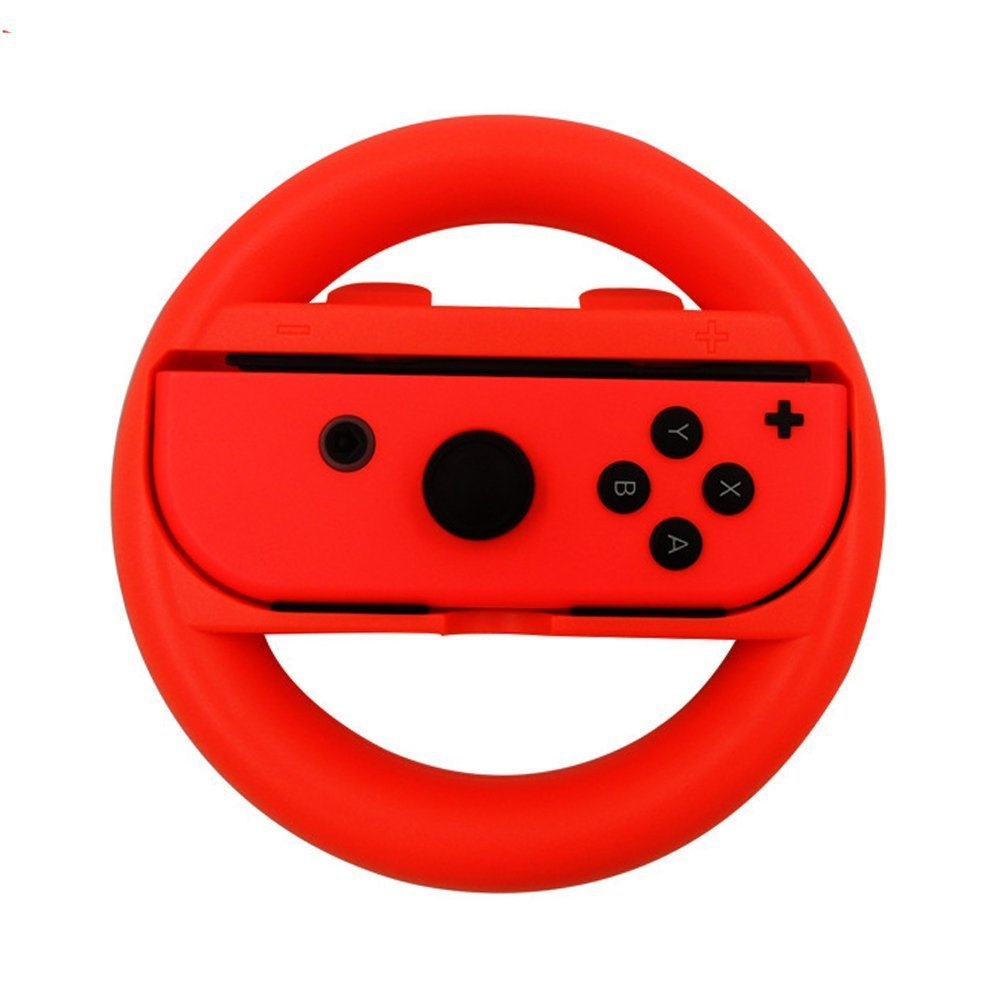 (2er Set) Nintendo Switch / OLED Racing Wheel Lenkrad Joy-Con Controller - Rot / Blau
