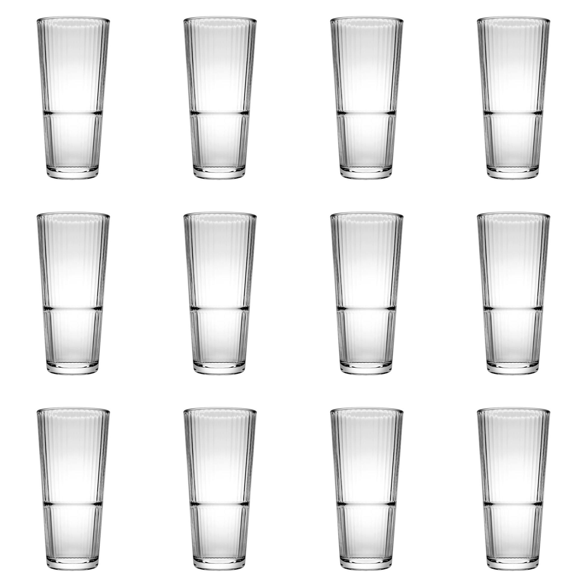 Pasabahce Grande Sunray Longdrinkglazen 29,5 cl Set van 12
